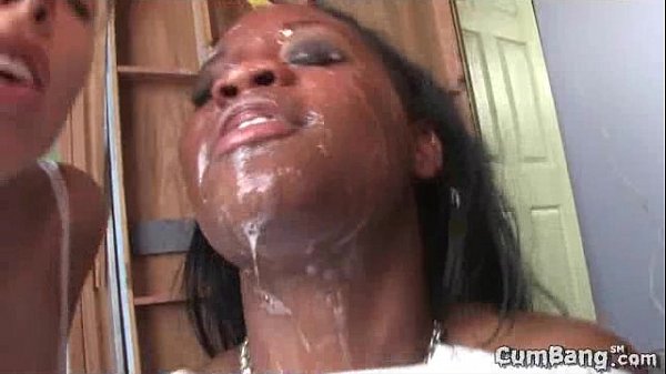 Ebony Whore Loves Bukkake!