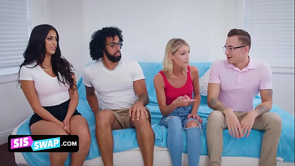 Sis Swap – Marvelous Teen Girlfriends Swap Their Nerdy Looking Stepbros And Swallow Their Cum